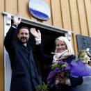 Kronprins Haakon og Kronprinsesse Mette-Marit besøkte Kittelsenmuseet i Kragerø  (Foto: Knut Falch, Scanpix)